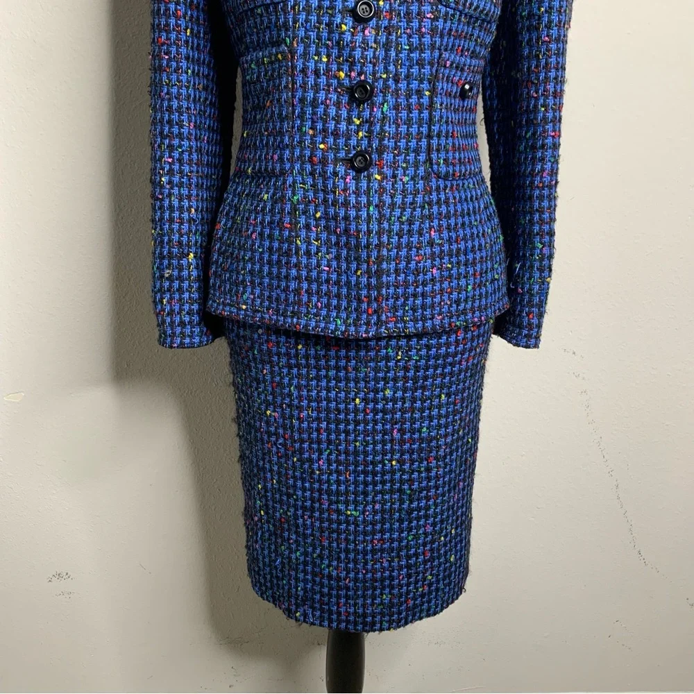 Carlisle Vintage Tweed Two Piece Skirt Suit Set